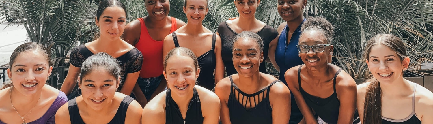 A group picture of girl dancers